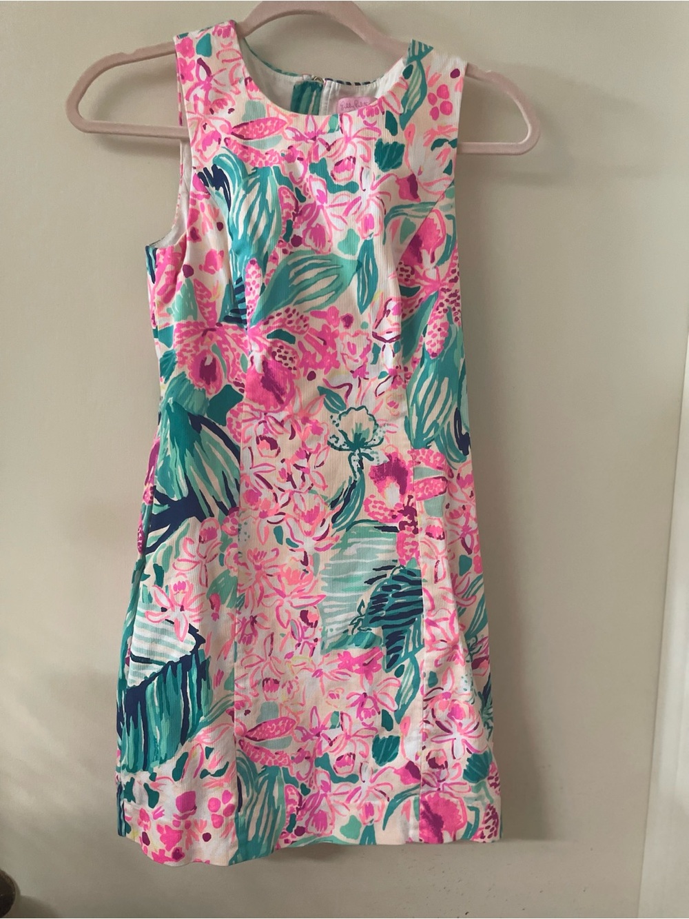 Lilly Pulitzer Floral Shift Dress in Pink, Teal, Navy
